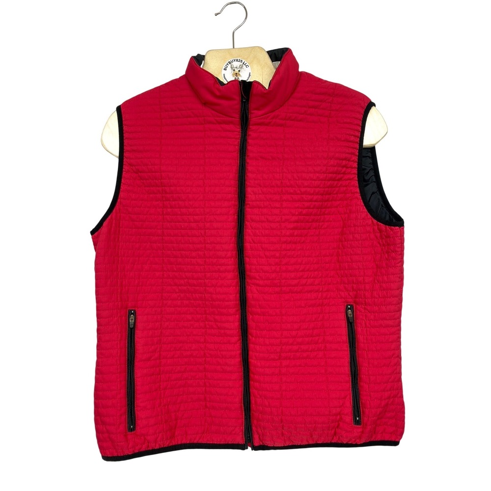 Obermeyer Women's Quilted Insulated Vest Red Zip Front Size L